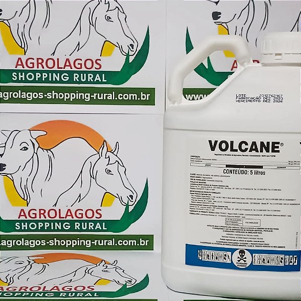 Herbicida Volcane Seletivo 5 litros - Composição MSMA Algodão e Cana-de-açúcar