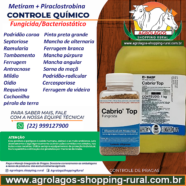 Fungicida Cabrio Top Fracionado 100 gr - Composição Metiram + Piraclostrobina