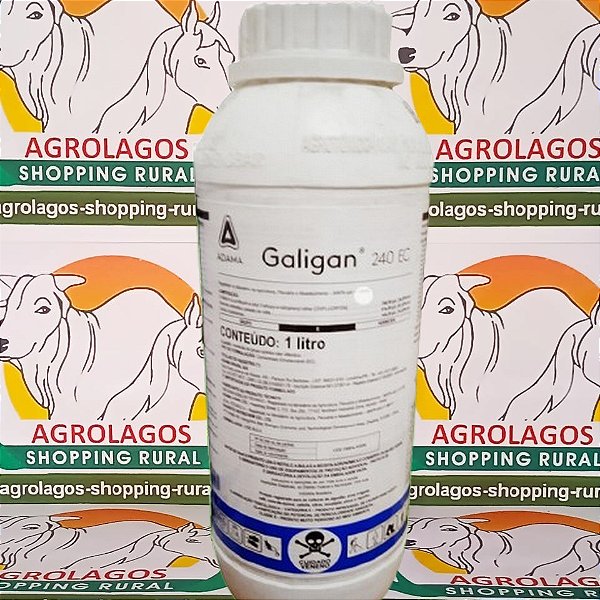 Herbicida Galigan fracionado 1 Litro - Composição Oxifluorfem Seletivo Café Cana, Cebola, Citros, Arroz Irrigado e Algodão