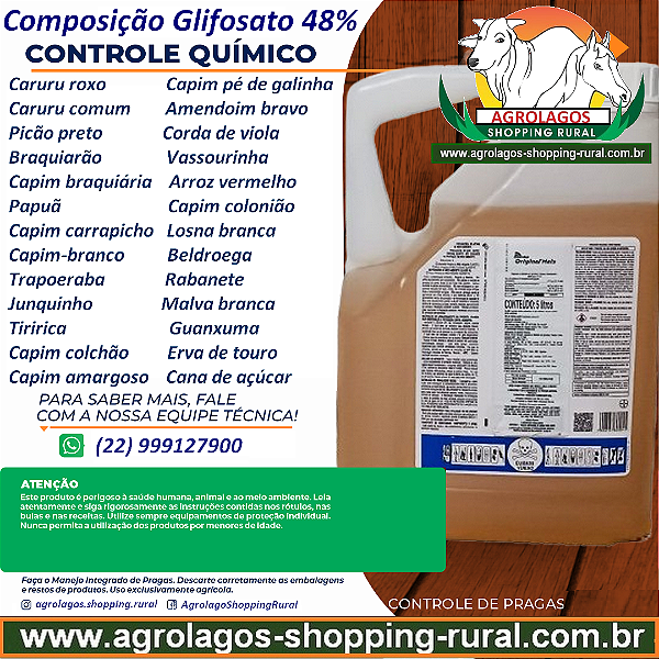 Roundup Original Mais 5 Litros - Glifosato 48% Veneno Mata Mato