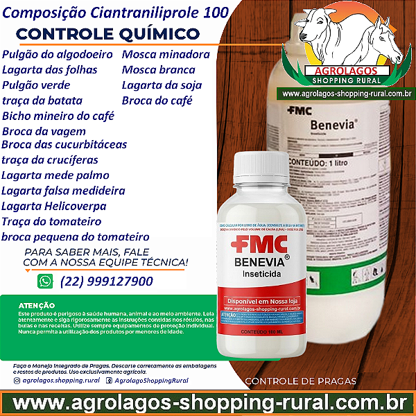 Inseticida de Contato Benevia Fracionado 100 ml - Composição Ciantraniliprole 100