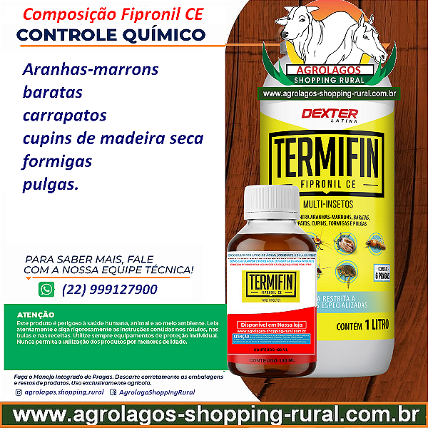 Inseticida Termifin Fipronil Ce - Fracionado 100 ml