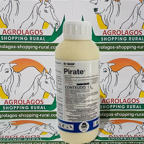 Inseticida/acaricida Pirate 1 Litro - Clorfenapir - Algodão, Alho, Amendoim, Batata, Cebola, Couve, Crisântemo, Eucalipto, Feijão, Mamão, Maracujá, Melancia, Melão, Milho, Morango, Pimentão, Repolho, Rosa, Soja e Tomate.