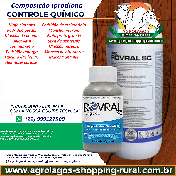 Fungicida Rovral Fracionado 100 ml - Composição Iprodiona