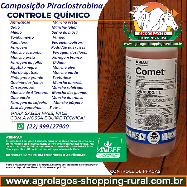 Fungicida Comet 1 litro - Piraclostrobina
