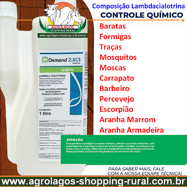 Inseticida Demand 2.5 CS 1 Litro - Lambdacialotrina