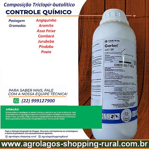 Herbicida Garlon 480 BR 1 litro - Triclopir Butólico
