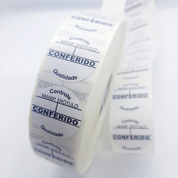 Etiqueta Adesiva Conferido - Controle de Qualidade