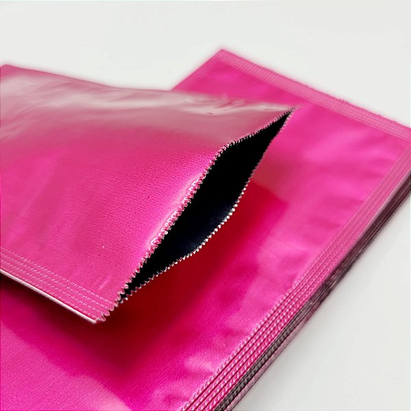 Embalagem Sachê Alumínio Rosa 70mmx120mm C/ 3000 Und