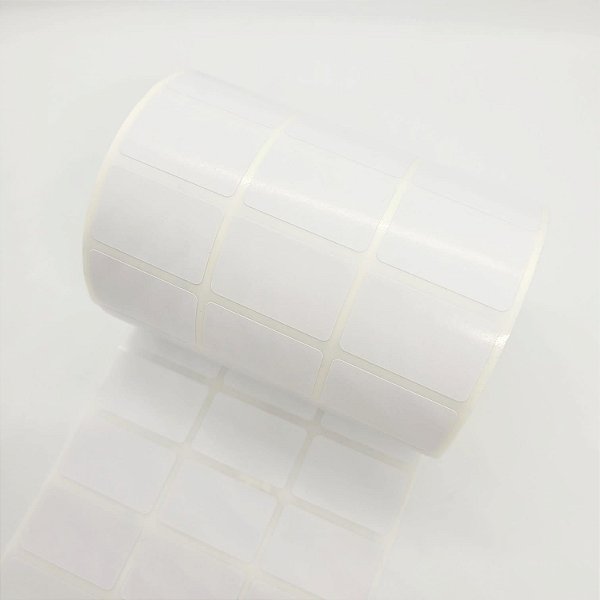 Etiqueta Adesiva Branca Papel Couchê 33x21x3mm kit com 4 Rolos