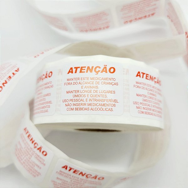 Etiqueta Adesiva ATENÇÃO Manter esse Medicamento Fora do Alcance das Crianças e Animais.