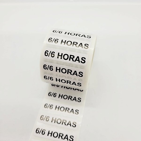 Etiqueta Adesiva 6/6 Horas