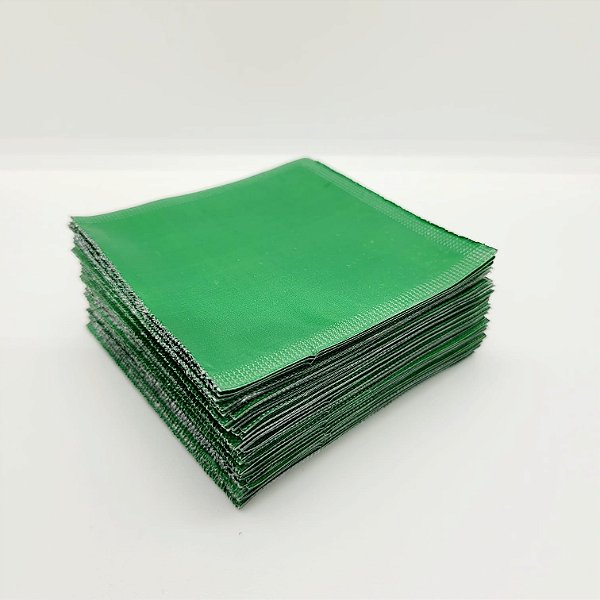 Sachê Laminado Verde Bandeira 70x70mm – Kit com 3.000 unid. Segurança e Elegância para Seu Produto