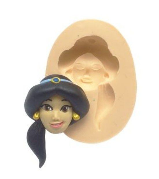 Molde de silicone Rosto da Jasmine- Aladdin