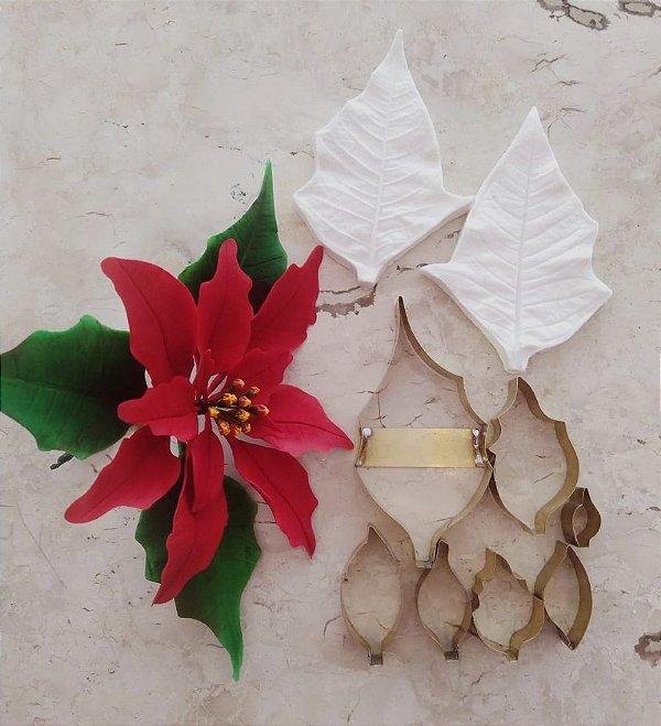 Cortador da flor polinésia / bico de papagaio / flor de natal / com 07pcs - Três Marias Cortador da flor polinésia / bico de papagaio / flor de natal / com 07pcs - Três Marias