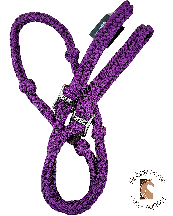 Rédea de nylon nacional roxa
