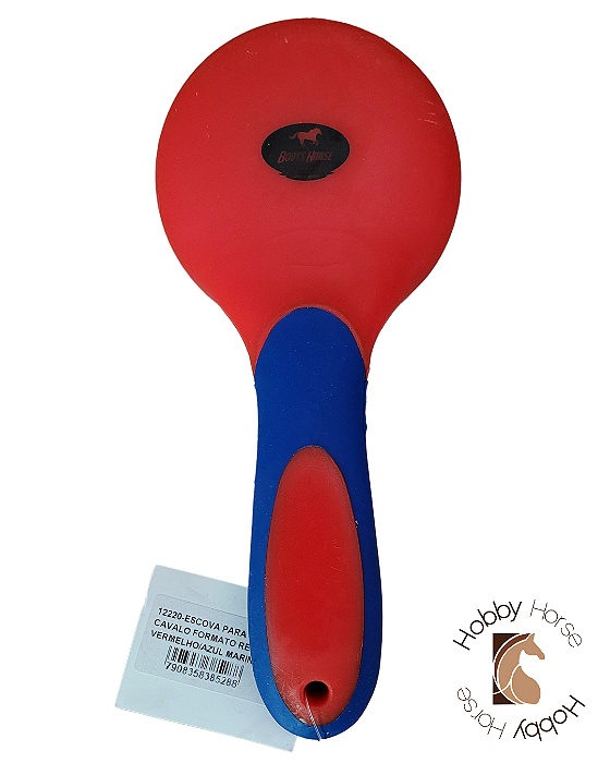 Escova para crina vermelho/azul