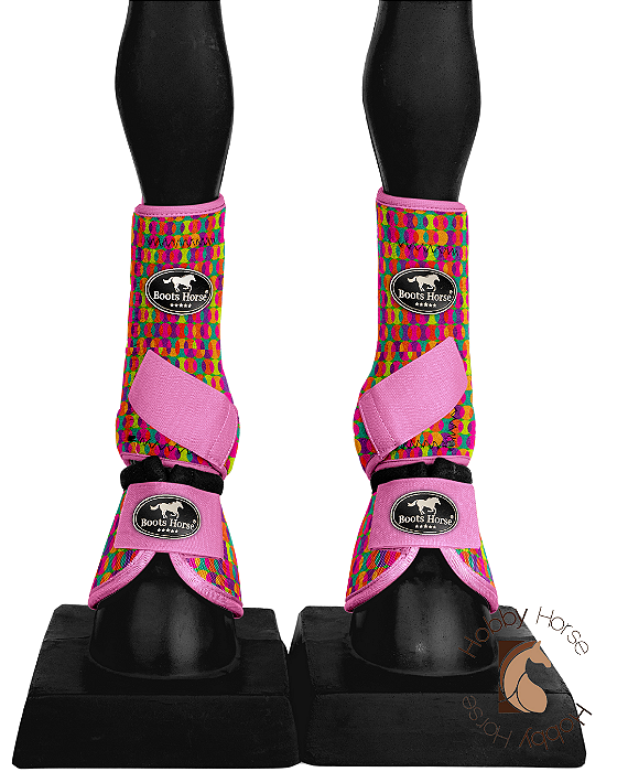 Conjunto dianteiro caneleiras e cloches estampa bolinha rosa