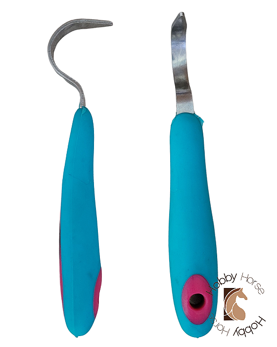 Limpador de casco com pegador pink/turquesa