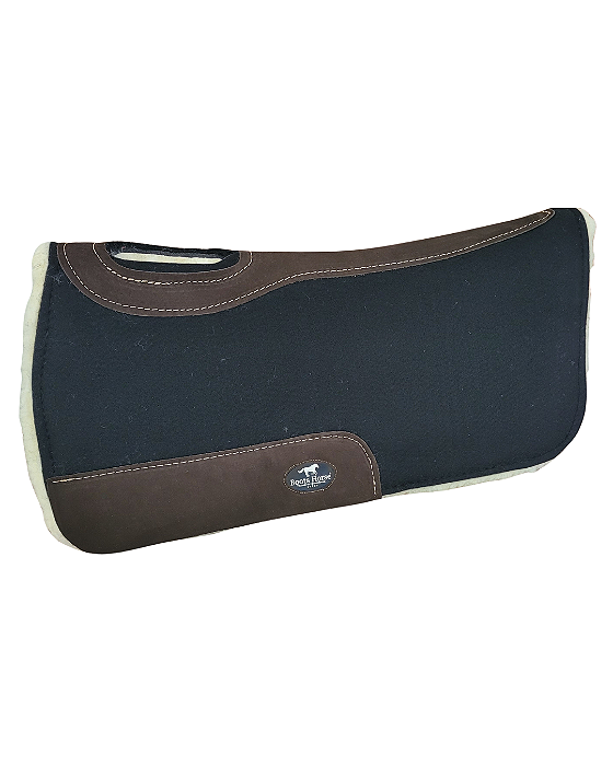 Manta Tambor Flex Wool Boots Horse preta couro camurça marrom