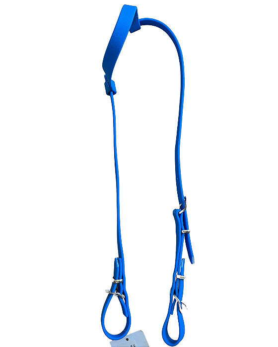 Cabeçada de uma orelha em silicone azul royal