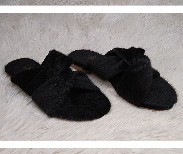 PANTUFA PELUCIA PRETA