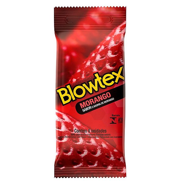 Preservativo Sabor e Aroma Morango com 6 unid. Blowtex