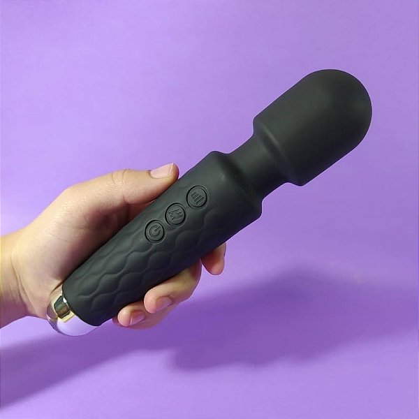 Vibrador Varinha Mágica 20 Modos De Vibração Recarregável