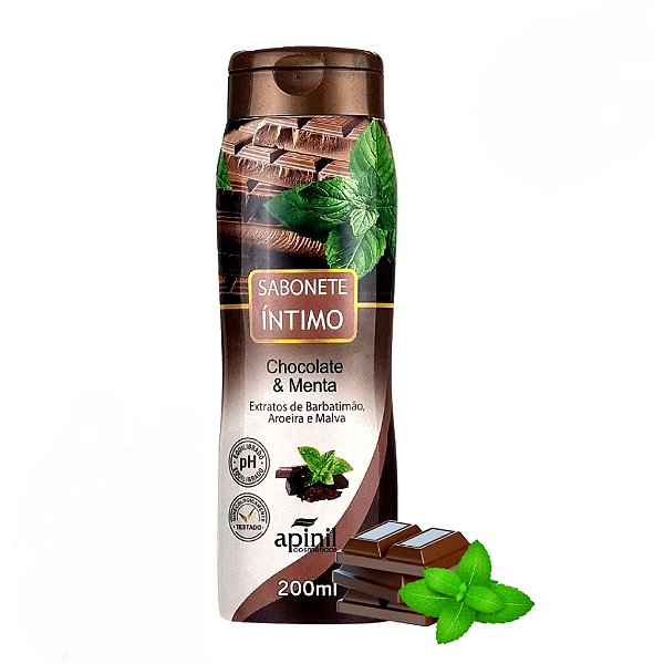 Sabonete Intimo Feminino Apinil 210ml Chocolate e Menta