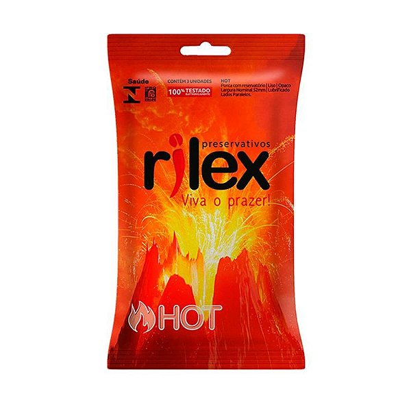 Preservativo Masculino Hot Com 3 Unid. Rilex