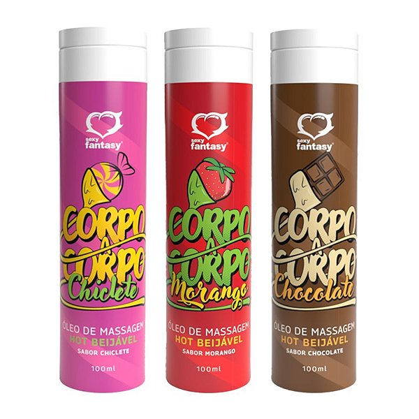 Óleo de Massagem Corpo a Corpo Hot Beijável 100ml