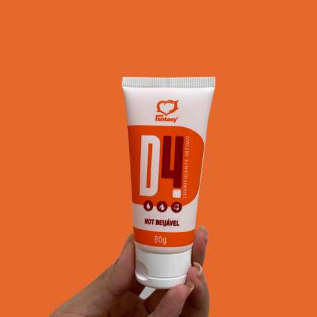D4 Lubrificante Íntimo Comestível 60G Hot Laranja