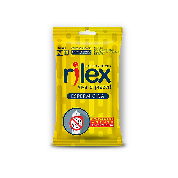 Preservativo Lubrificado com Espermicida 3 Unidades Rilex