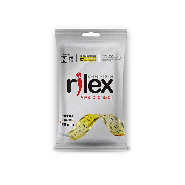 Preservativo Lubrificado Extra Large 3 Unidades Rilex