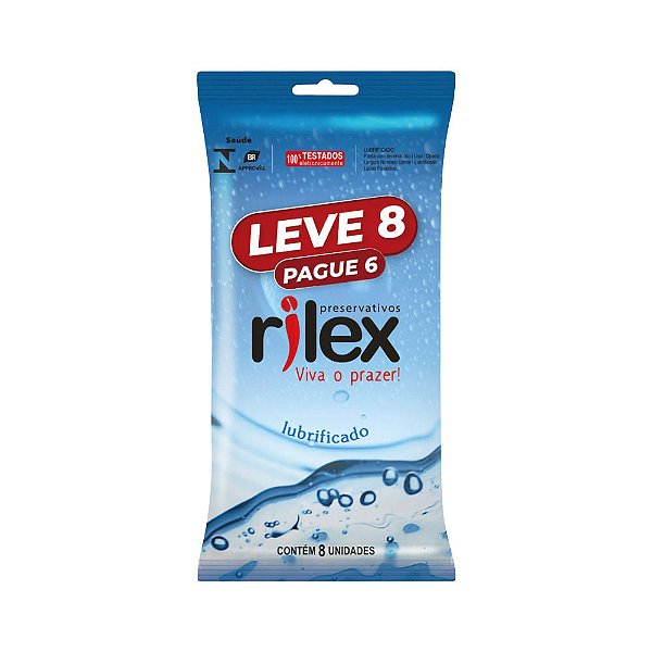 Preservativo Lubrificado Leve 8 Pague 6 Rilex