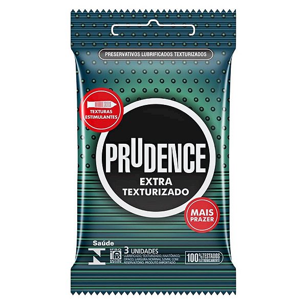 Preservativo Extra Texturizado com 3 unid. Prudence