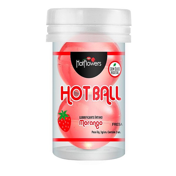 Hot Ball Bolinha Explosiva Hot Ball Beija Muito Morango