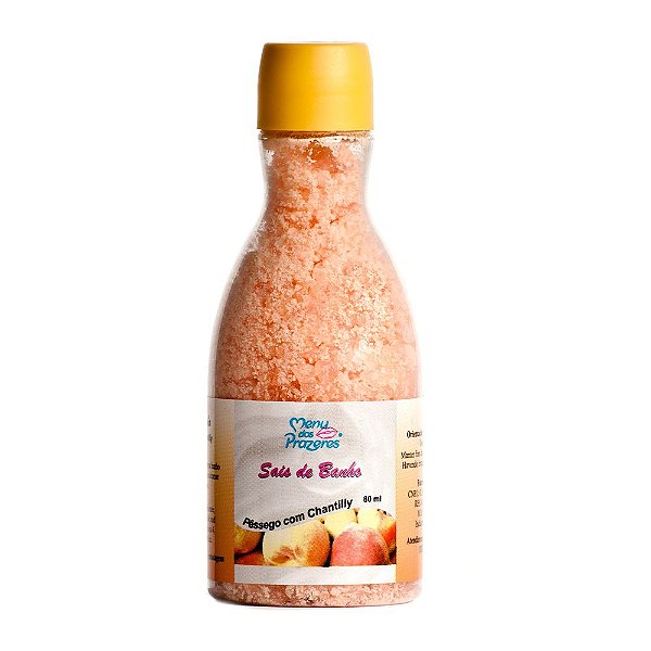 Sais de Banho Aromático Linha Banho 80ml Pêssego com Chantilly