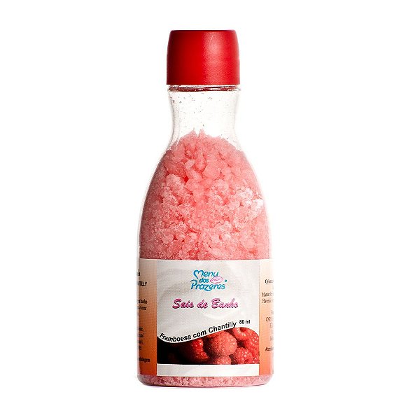 Sais de Banho Aromático Linha Banho 80ml Framboesa com Chantilly