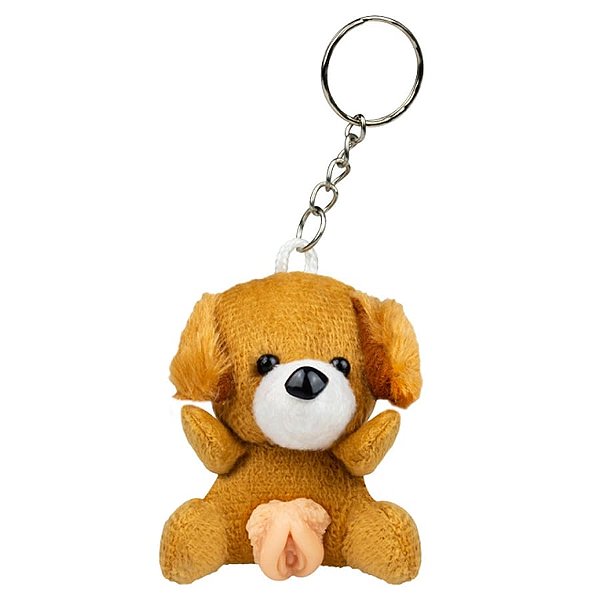 Chaveiro de Bichinho em Pelúcia com Genital Vagina Cachorro