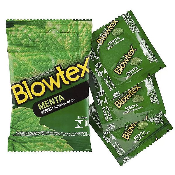 Preservativos Sabor e Aroma Menta com 3 unid. Blowtex