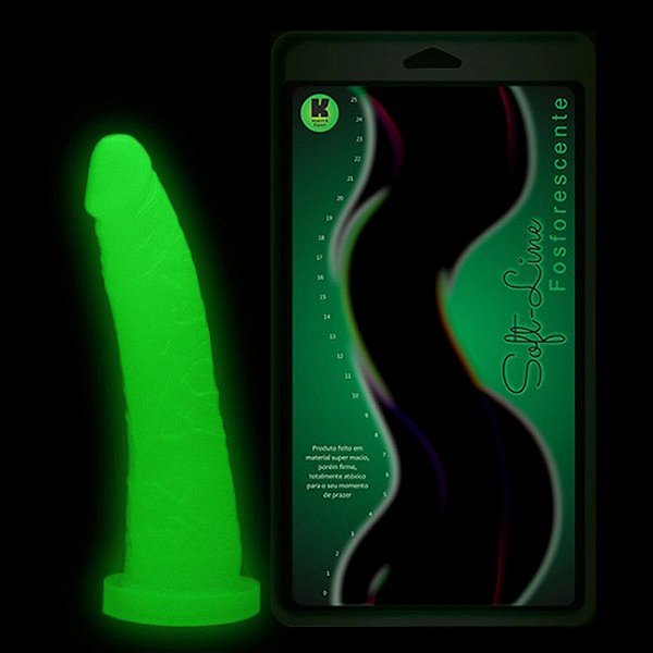 Prótese Fosforescente Realística Macia e Flexível com Veias Salientes Soft Line 17cm x 4cm
