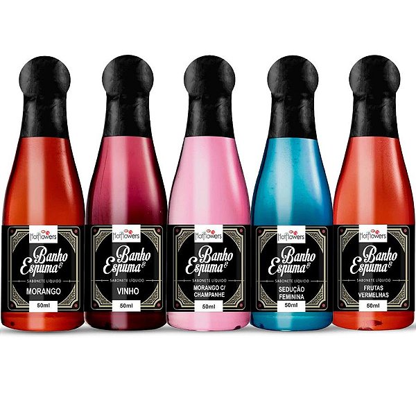Banho e Espuma Sabonete Liquido 50ml Hot Flowers