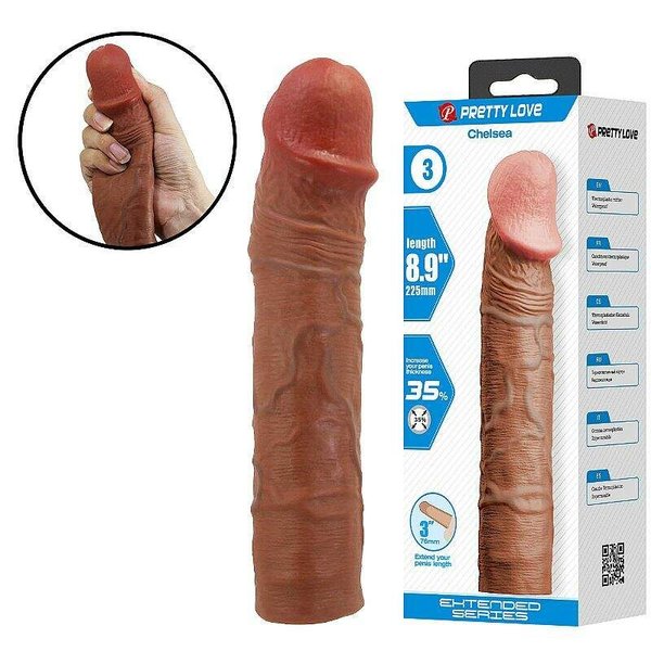 Capa Peniana - Derek / Bege - 22,5 X 4,8 cm - Pretty Love