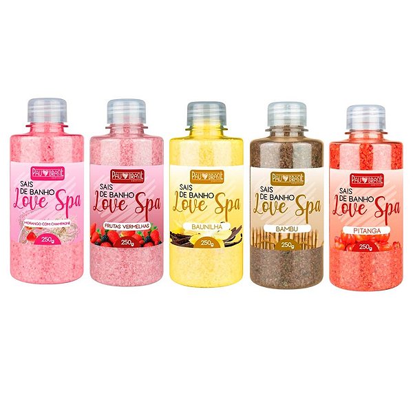 Sais de Banho 250g Linha Love Spa Pau Brasil
