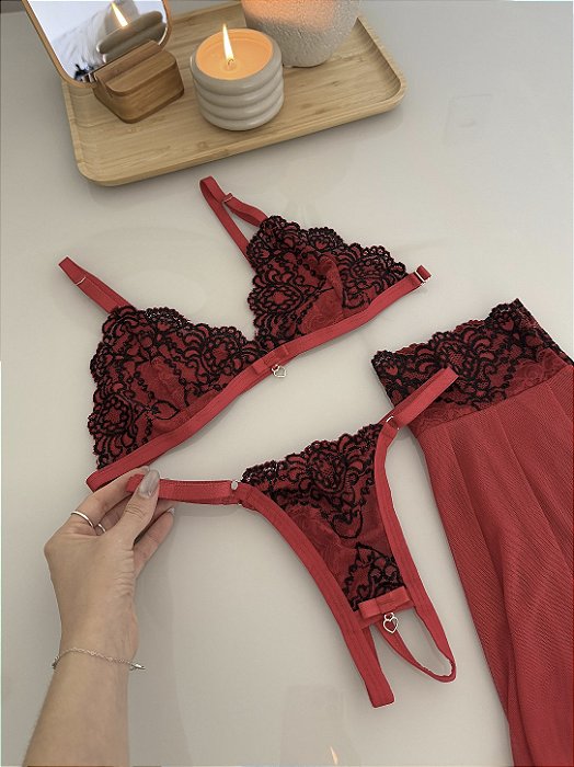 Conjunto Beijo Quente 3 Peças