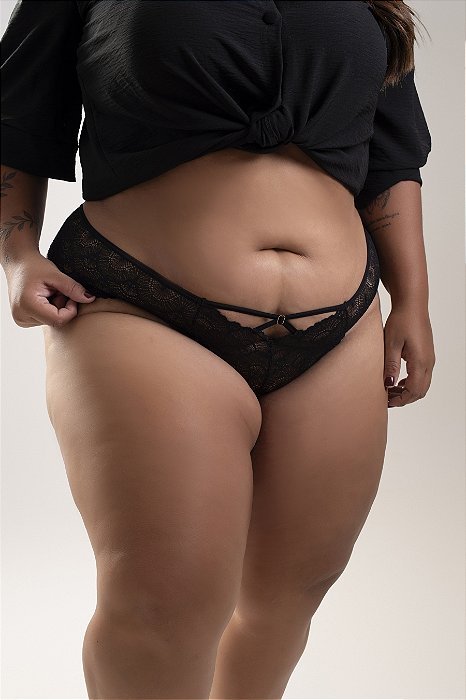 Calcinha Renda e Tule Plus