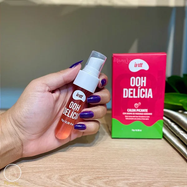 Calda Beijavel Picante para Oral Ooh Delícia Morango Azedinho Intt 11g