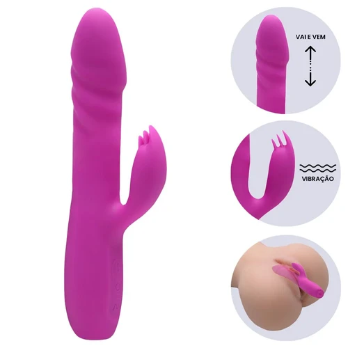 Vibrador de Ponto G e Clitóris com Vai e vem - Melanie - Pretty Love