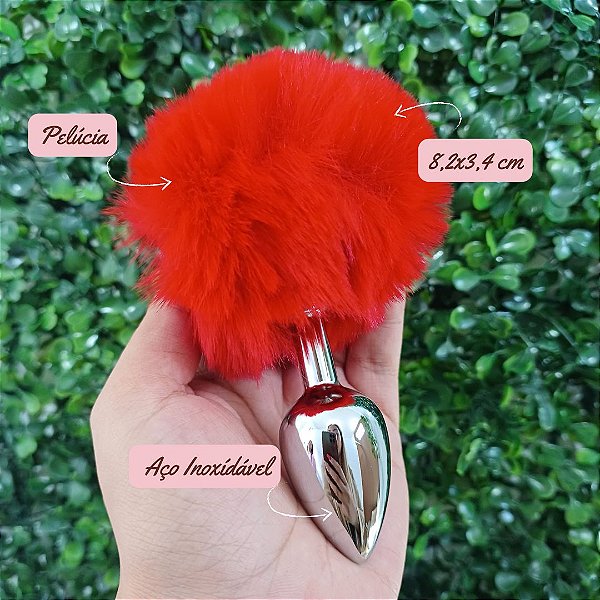 Plug Anal Pompom 8x3,4 cm Tam. M